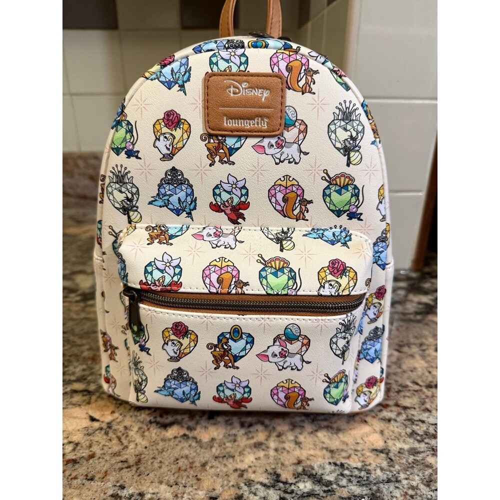 Loungefly Disney Princess Sidekicks Gem Mini Backpack NWT
